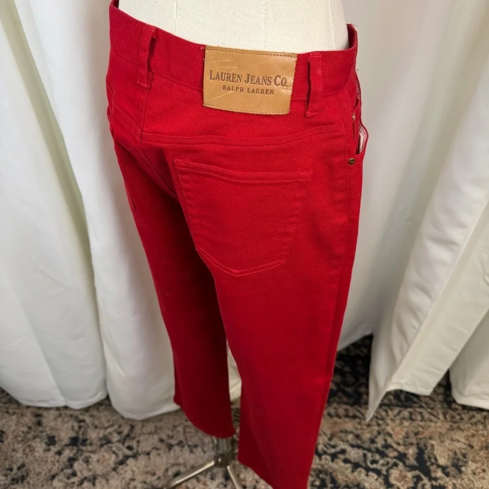 Lauren Ralph Lauren - Lauren Jeans Co. Bright Red Straight Leg Jeans Vintage 8P